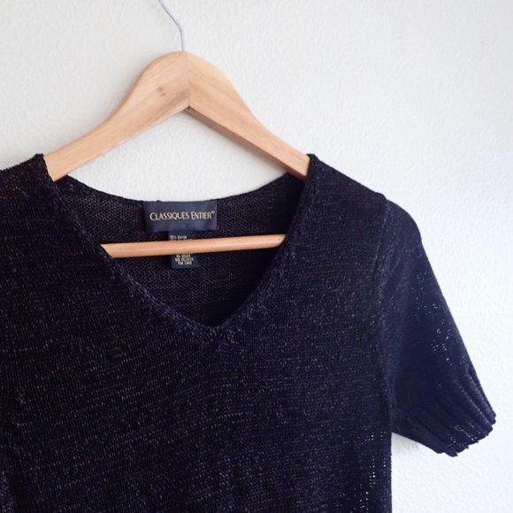 VTG Classiques Entier Crochet Knit Crop in Dark Brown - Picture 2 of 6